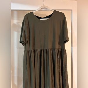 Green babydoll dress